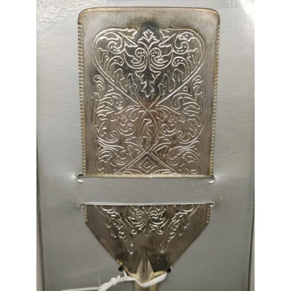VTG Wilton Silver Plated Cake Server w/Ornate Design On Blade & Handle 12